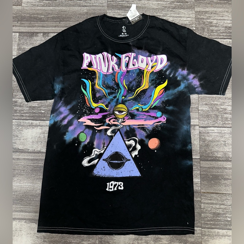 Rue21 : Black Pink Floyd Tie Dye T-Shirt
